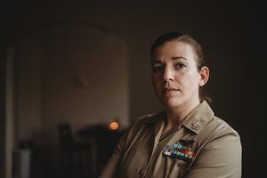 Katy Macdonald, an SU active-duty military member, was the only woman leader out of more than 60 people in one of her commands. She's now studying in the military visual journalism program at the S.I. Newhouse School of Public Communications.