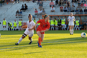 Senior Georgia Allen looks to make a play in Syracuse's game against Colgate.