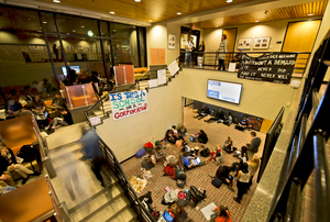 About 40 students spent Monday night in Crouse-Hinds Hall. The students marched to the building following the Diversity and Transparency Rally in order to deliver a document of grievances and demands to Syracuse University administration.