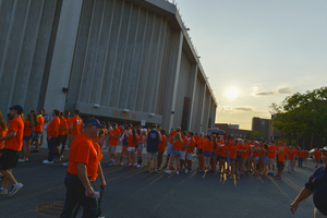 The perfect sunset pic of the Dome on game day.