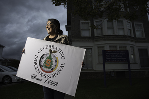 Regina Jones, assistant director within the Office of Multicultural Affairs and director of the Native Student program, stands outside of 113 Euclid Ave., where the program is housed.