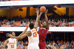 Paschal Chukwu had four blocks on the day and is beginning to make an impact on defense even though he's still a work in progress on offense. 