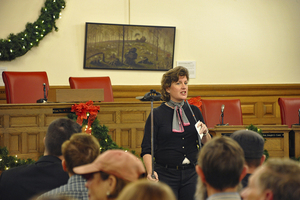 The Syracuse Common Council Chambers were packed on Tuesday as residents and area politicians denounced the GOP's tax reform efforts. 