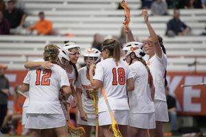 Syracuse scored 14 goals in the second half to blow out Connecticut last Friday.