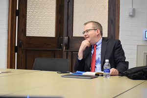 The forum was held in Lyman Hall on Monday afternoon.