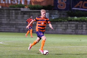 Jonathan Hagman, pictured earlier this season, notched his first three goals of the season on Monday night at Akron.