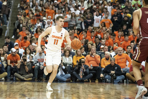 Joe Girard III finished the game with 12 points, third on the team behind Hughes (19) and Boeheim (22).