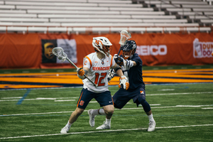 Jamie Trimboli, pictured against Hobart in 2018, scored five goals in Syracuse's win last Sunday.