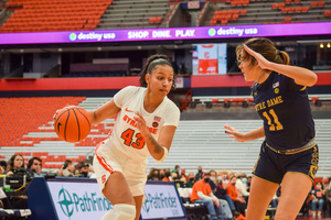 Syracuse tried to keep pace with Notre Dame, but the consistency didn’t stay as the clock ticked down to end the fourth quarter.