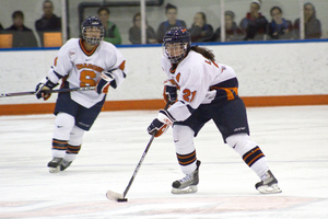 Isabel Menard has seven goals and 12 assists in the Orange's first 11 games.