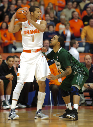 Michael Carter-Williams surveys the court.