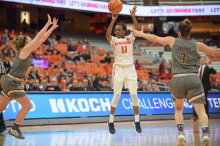 Gabrielle Cooper sank four of 10 3-pointers, one of which helped separate SU in the final minutes. 