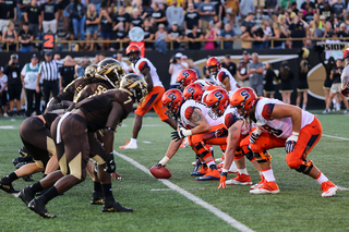 The Orange has six offensive linemen on their team who have started significant time in the NCAA and used a rotation to play those five players across six spots Friday night. 